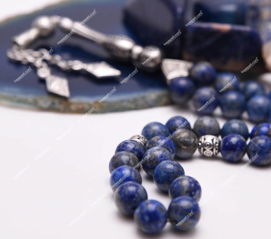 Gerçek Lapis Lazuli Doğal Taşı Tesbih