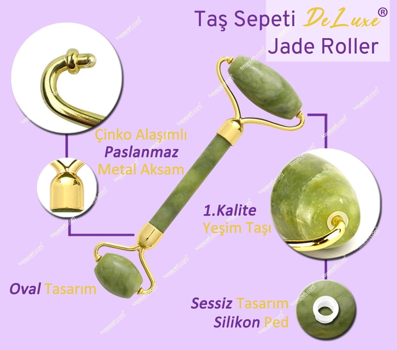 Ametist Jade Roller ve Gua Sha Masaj Taşı Premium Set (2)