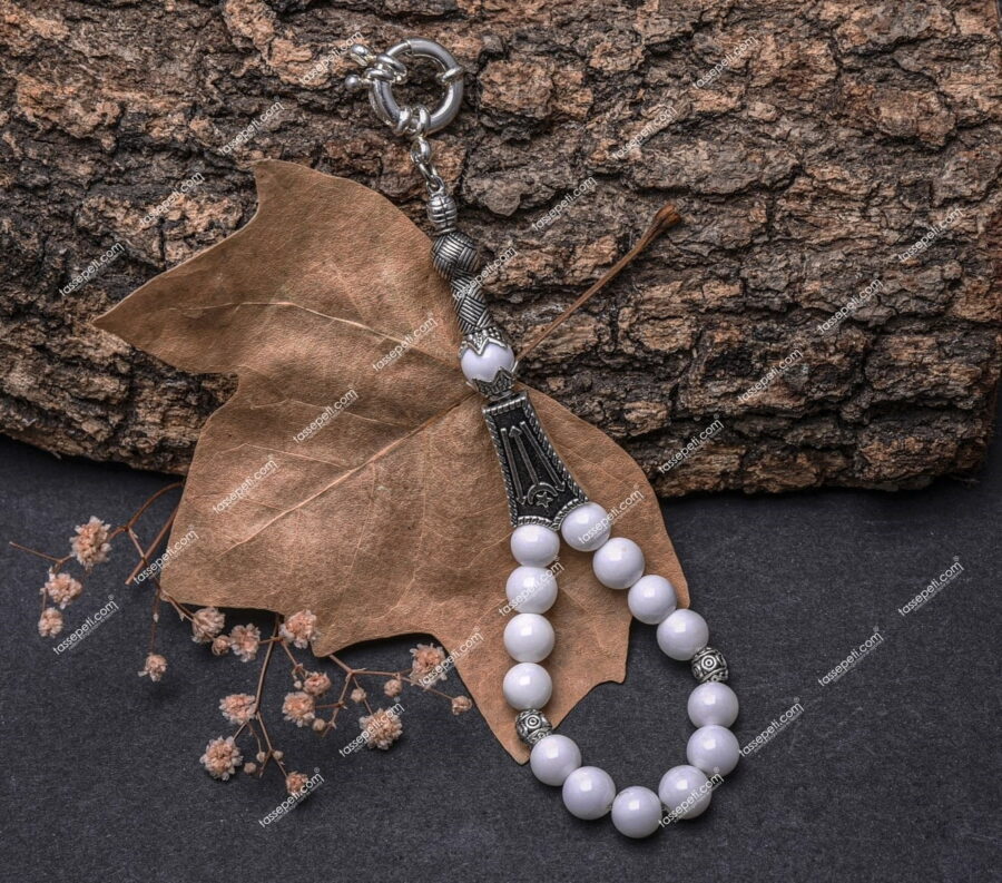 Mercan Doğaltaşı Tesbih Model Anahtarlık