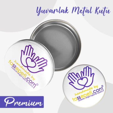 Premium Yuvarlak Metal Hediye Kutusu