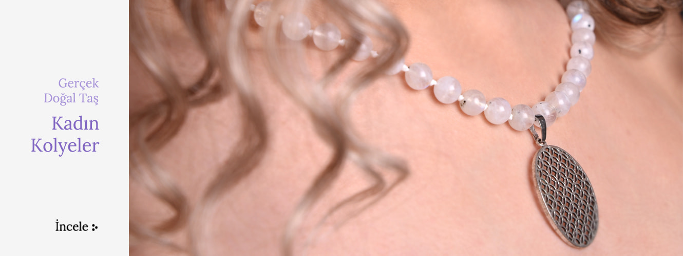 doğal taş kadın kolyeler