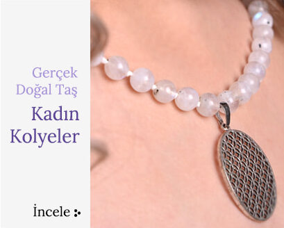 doğal taş kadın kolye mobil