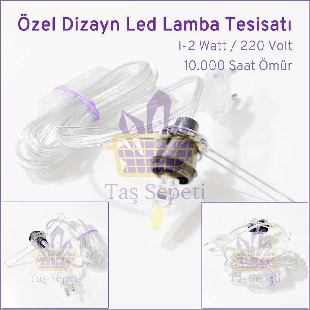 Taş Sepeti Özel Dizayn Led Lamba Tesisatı