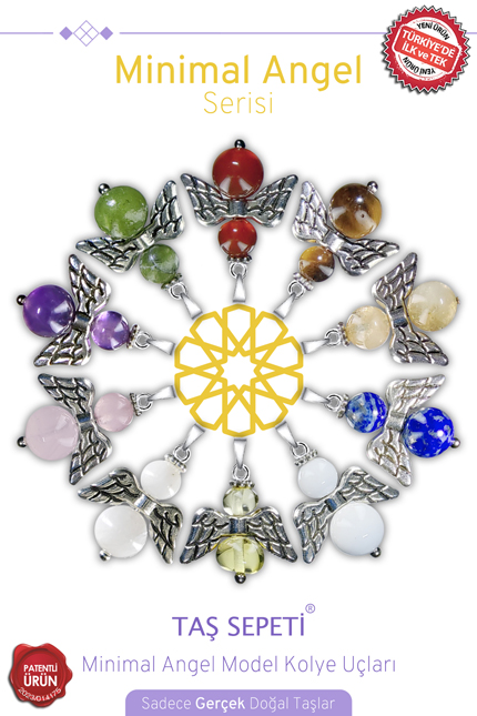 minimal angel kolye uçları