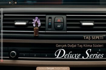 Minimal Ametist Doğal Taş Araba Klima Süsü Gerçek Dal Torpido Dekoratif Mor Klipsli Süs