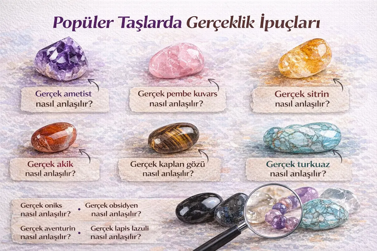 Popüler taşlarda gerçeklik ipuçları